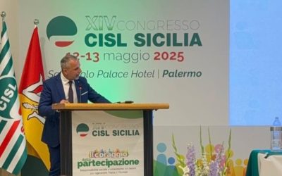 XIV Congresso CISL Sicilia: interviene il Segretario regionale UGL Sicilia, Carmelo Giuffrida
